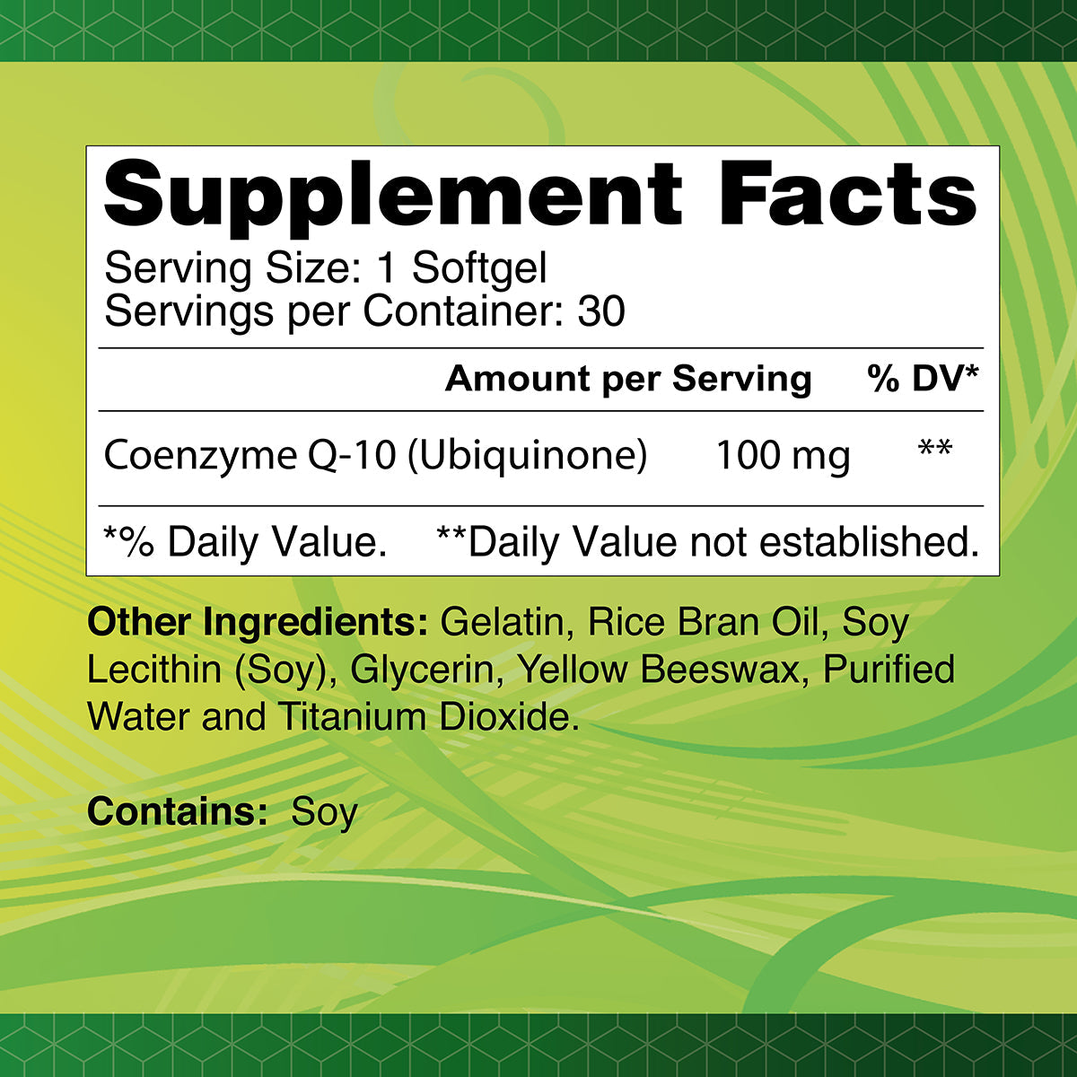 CoQ-10 100 mg - 30 softgels