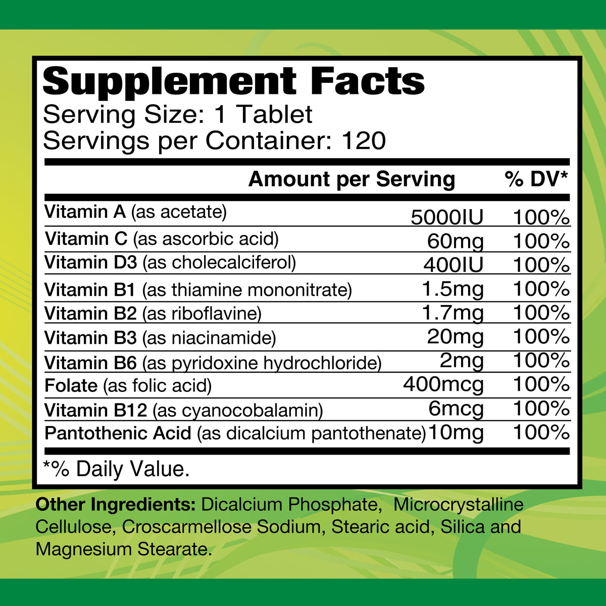 Multi Daily Essential Vitamins - 120 tabs