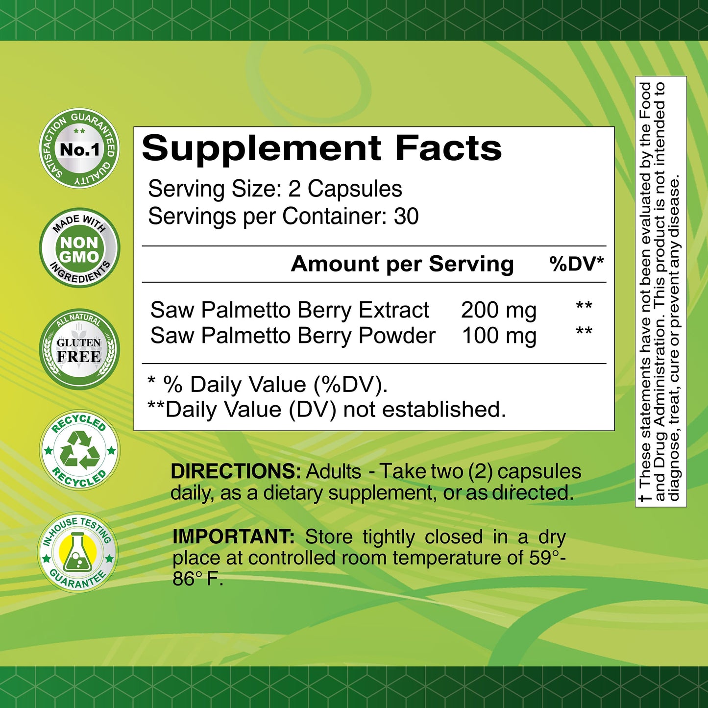 Saw Palmetto - 60 capsules