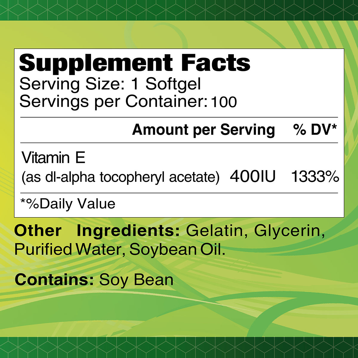 Vitamin E 400 IU - 100 softgels