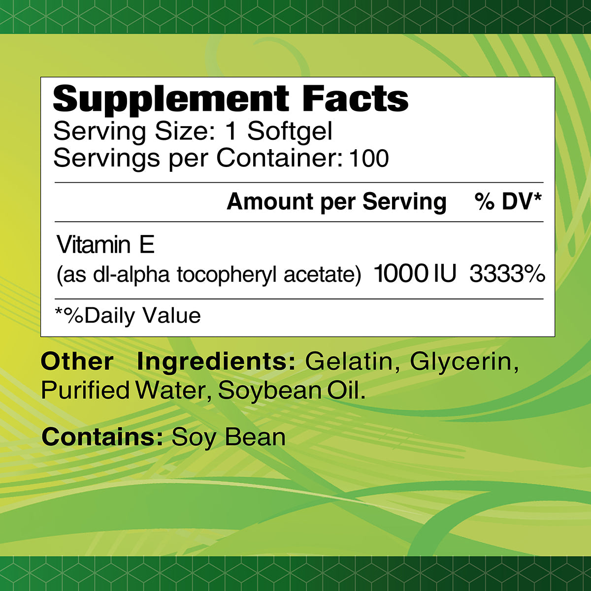 Vitamin E 1000 IU - 100 softgels