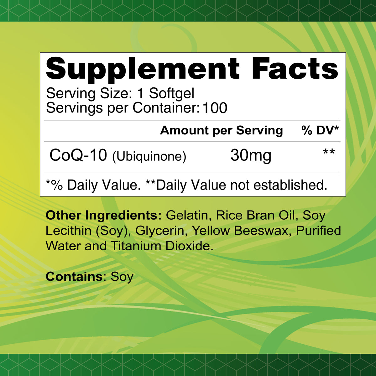 CoQ-10 30 mg - 100 softgels