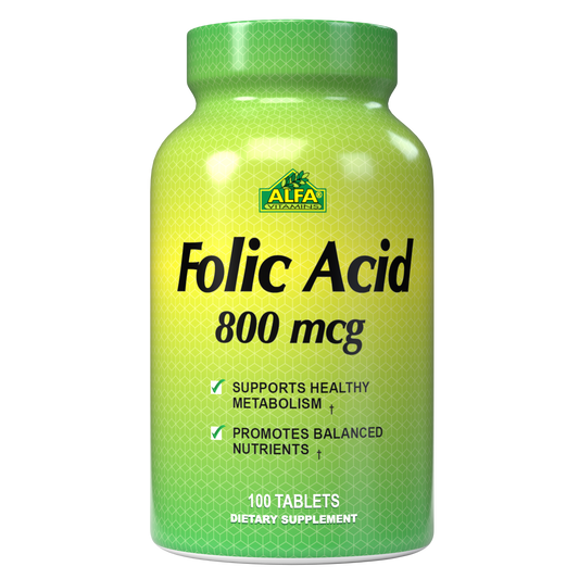 Folic Acid 800 mcg - 100 tablets