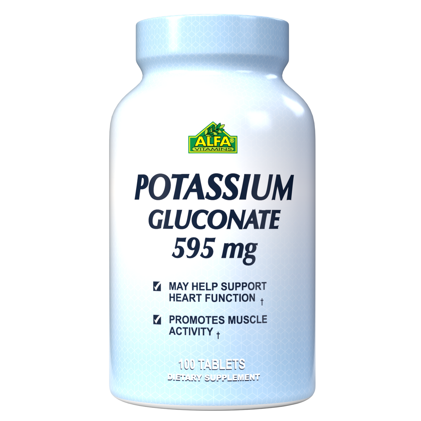 Potassium Gluconate 595 mg - 100 tablets