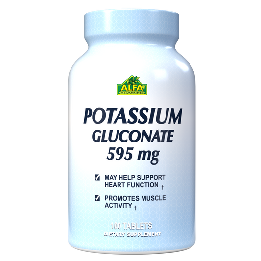 Potassium Gluconate 595 mg - 100 tablets