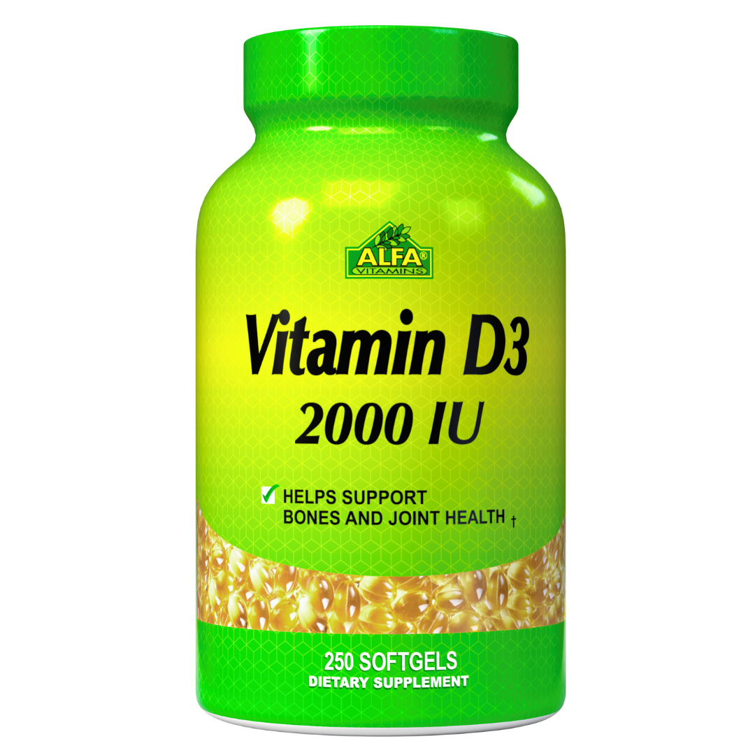 Vitamin D3 2000 IU - 250 Softgels