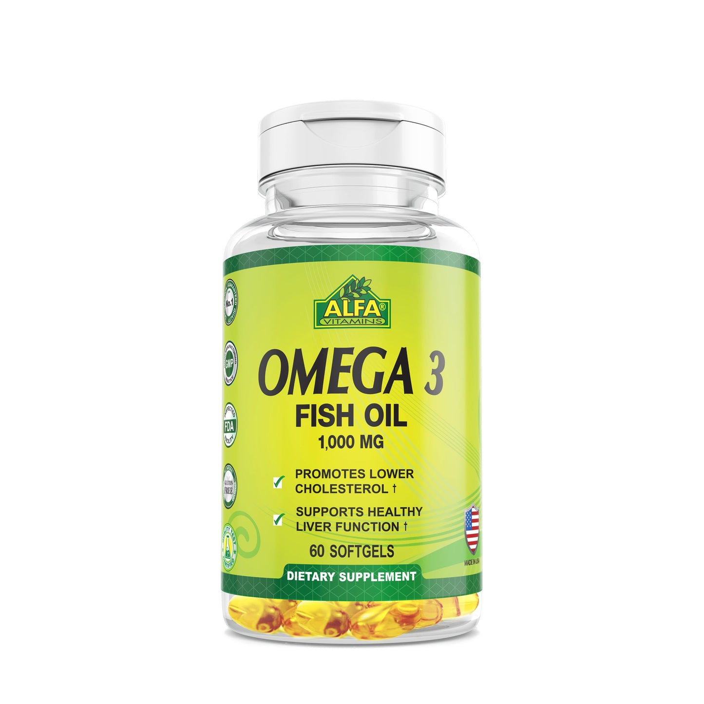 Omega 3 Fish Oil 1000 mg - 60 softgels