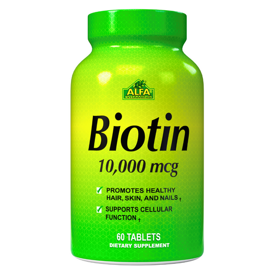 Biotin 10,000 mcg 60 tablets  - Master Case 48