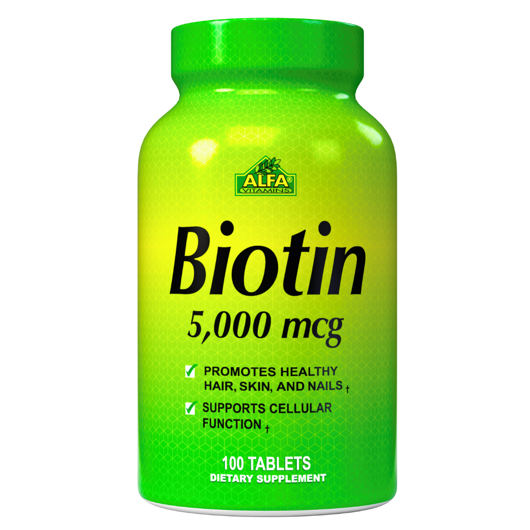 Biotin 5000 mcg 100 tablets  - Master Case 48