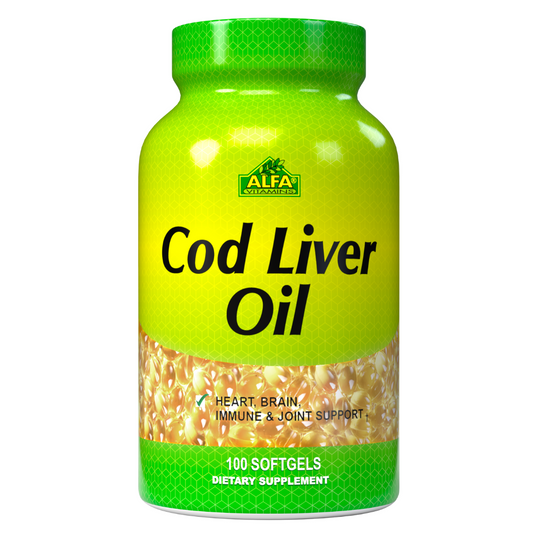 Cod Liver Oil - Fish Liver Oil 1250 IU 100 softgels  - Master Case 48