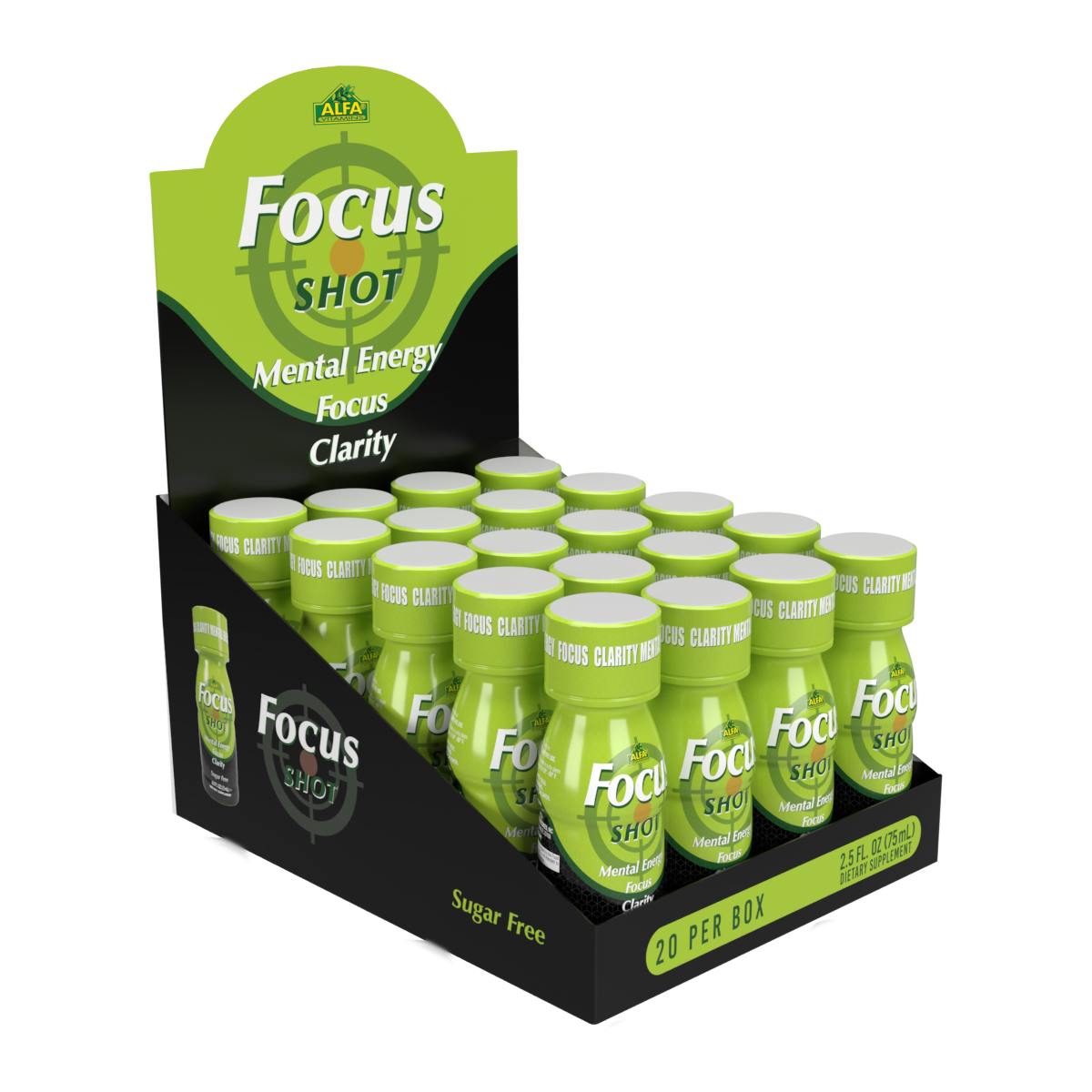 Focus Shot - Mental Energy - Focus & clarity - 20 Pack